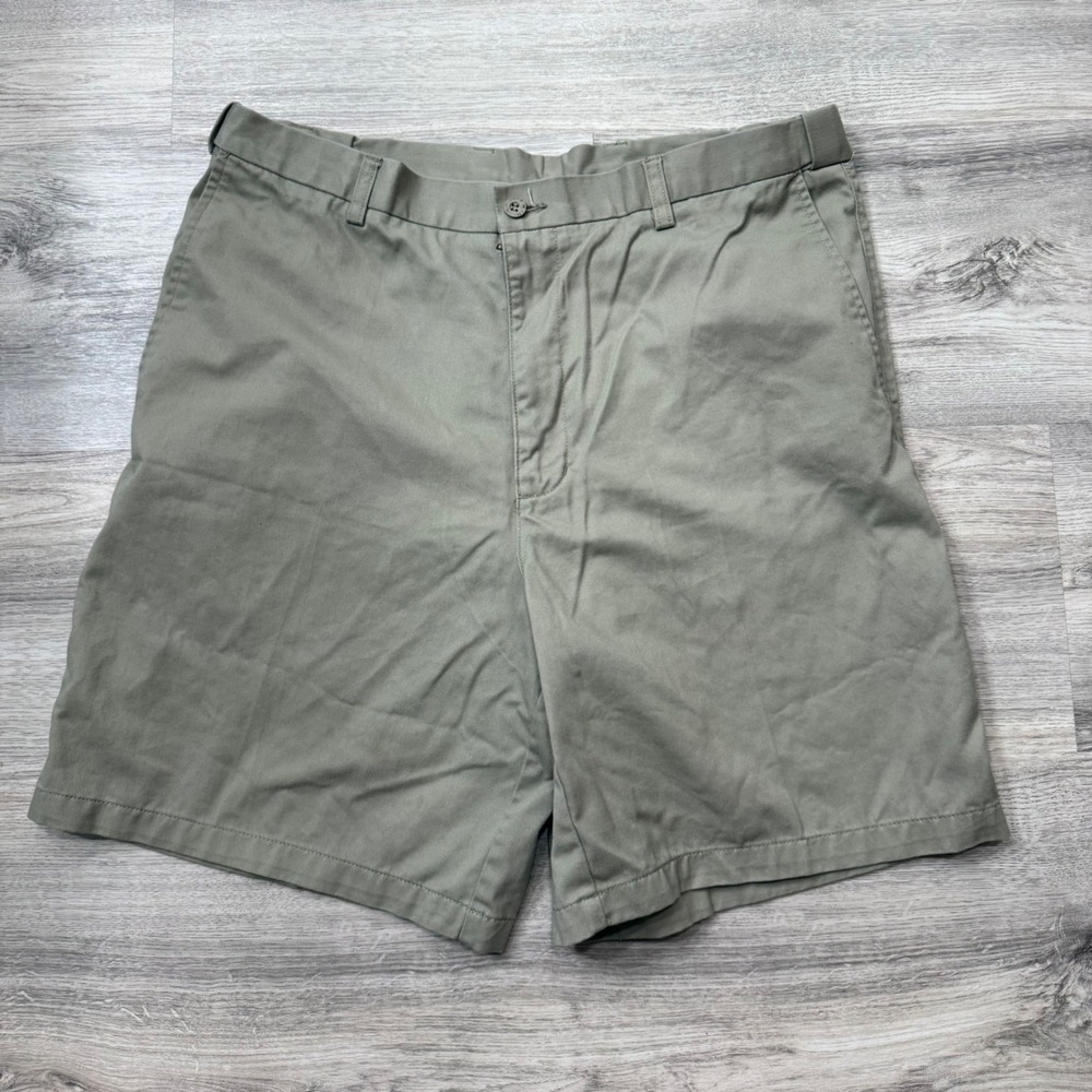 Puritan Mens Chino‎ Shorts Barley Khaki Size 36 Flat Front Cotton Blend P16S003